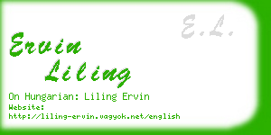 ervin liling business card